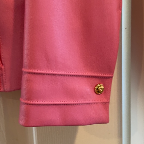 * St John Sport by Marie Gray pink leather jacket Sm - Picture 5 of 14